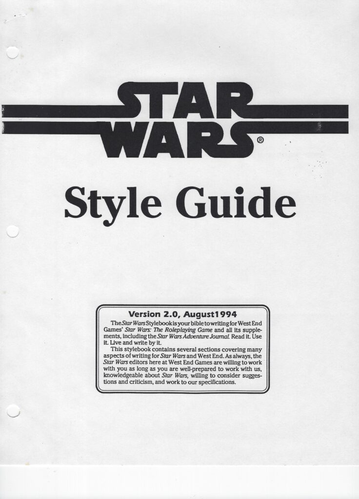 WEG style guide